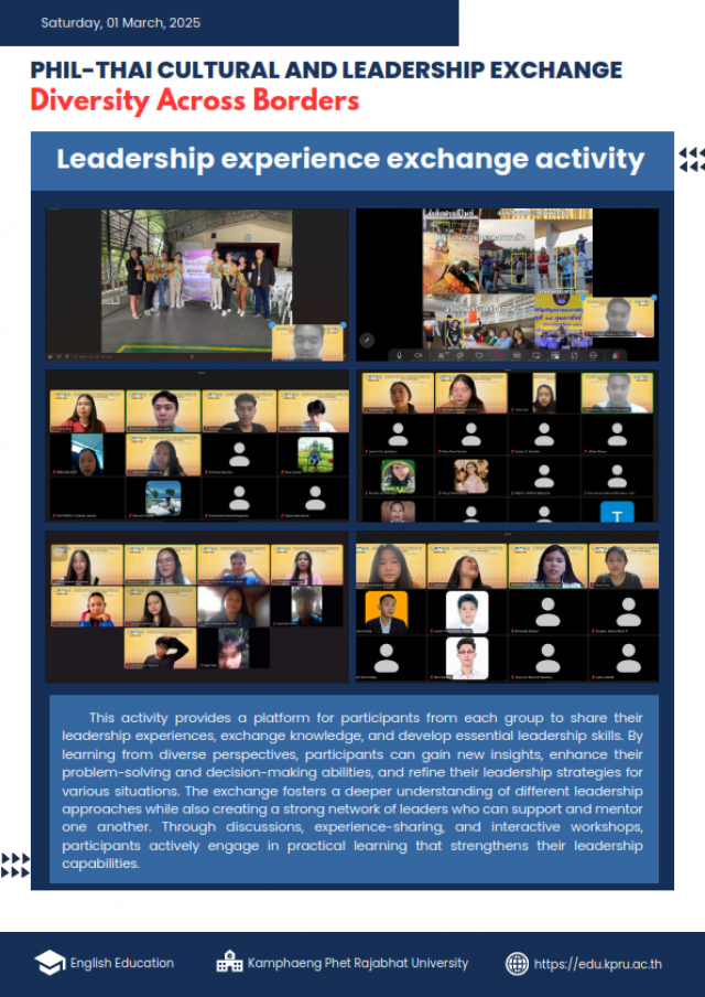 3. Phil-Thai Cultural and Leadership Exchange